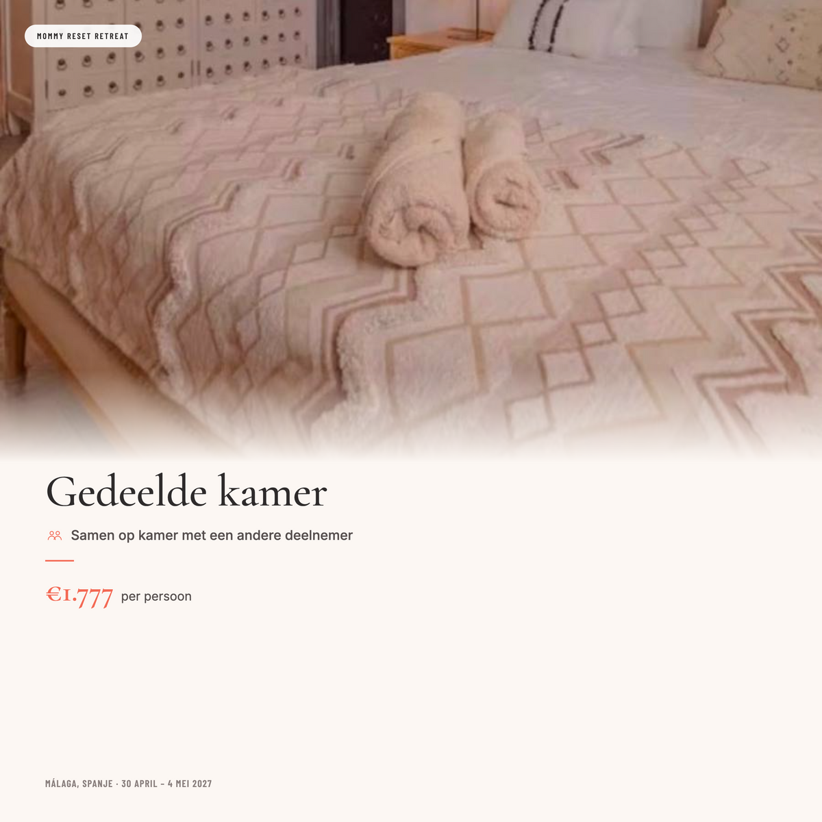 Mommy Reset Retreat - Gedeelde kamer